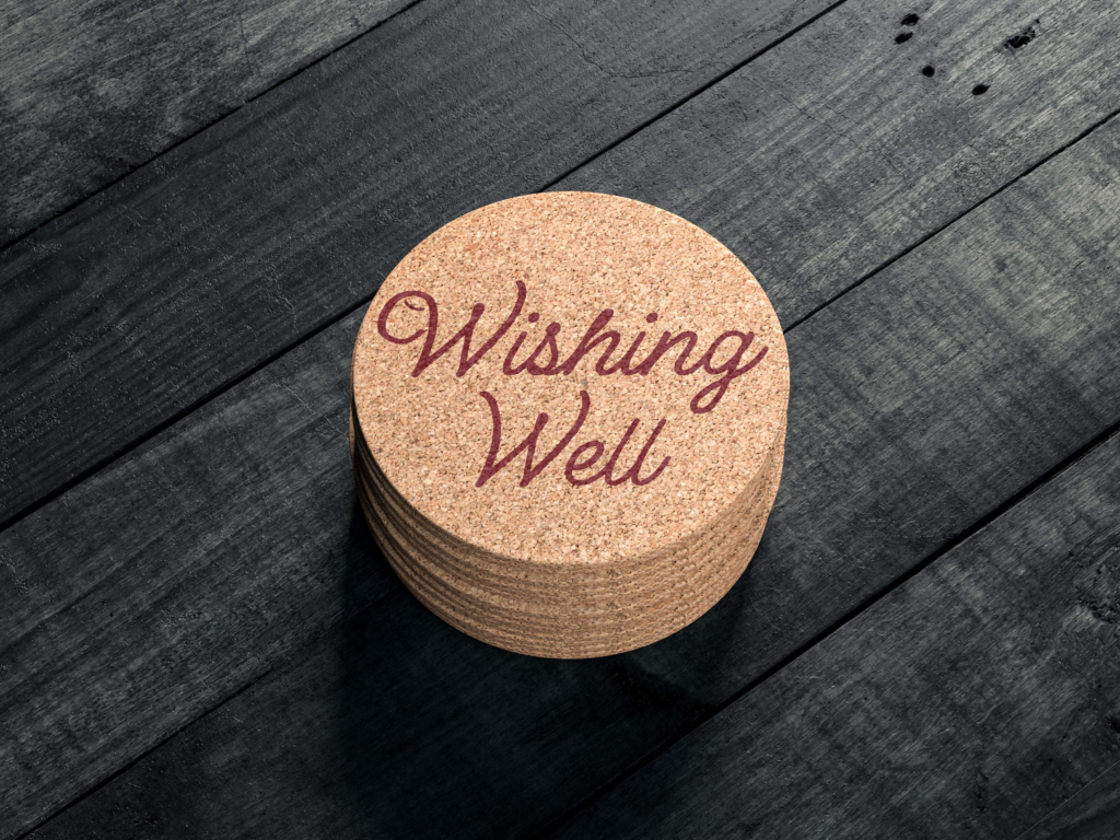 Cork mockup for wishing well bar