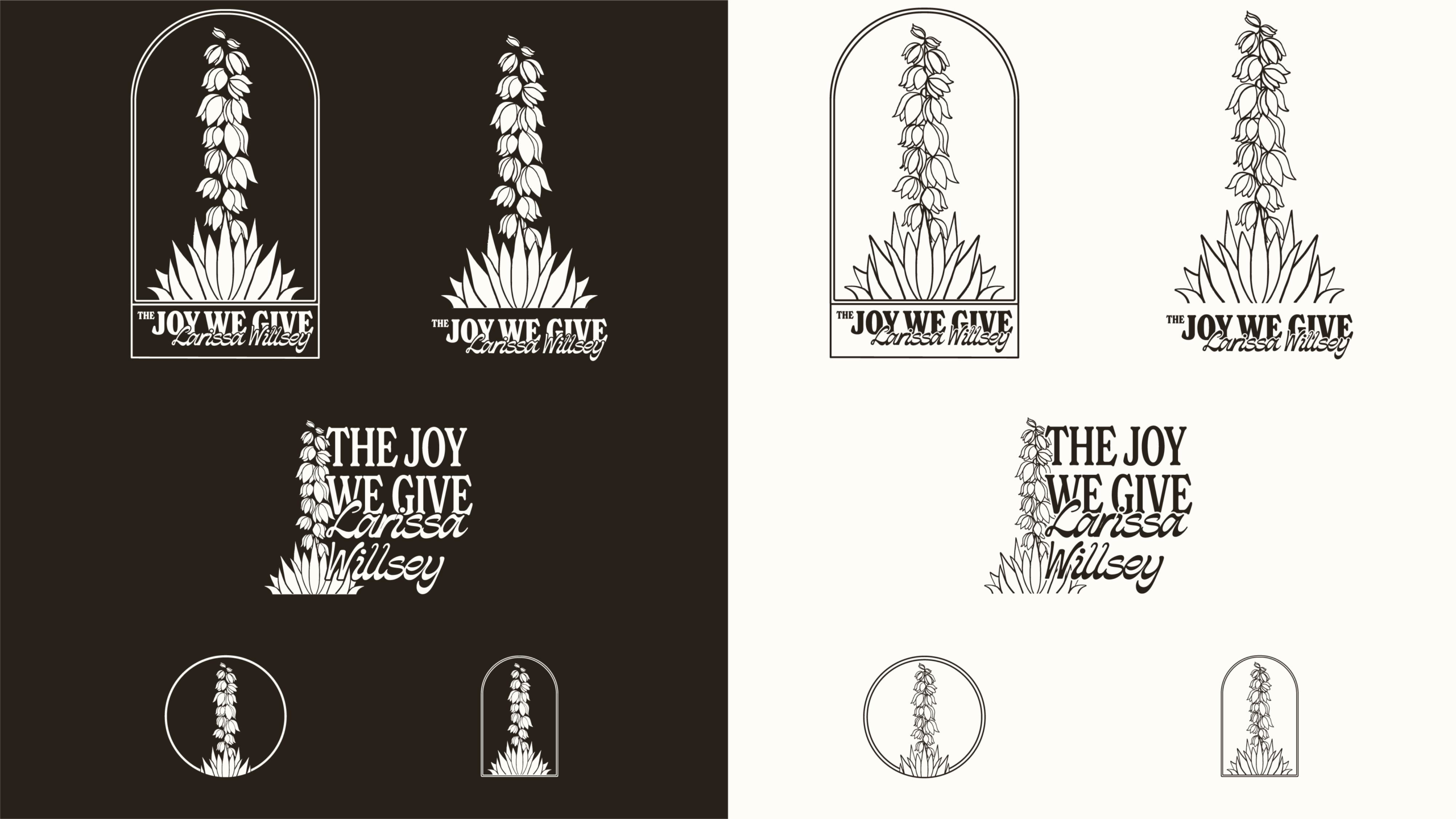 black and white variants the joy we give